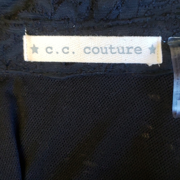 M C.C. Couture Lined Black Lace Shirt B13 - Picture 5 of 7